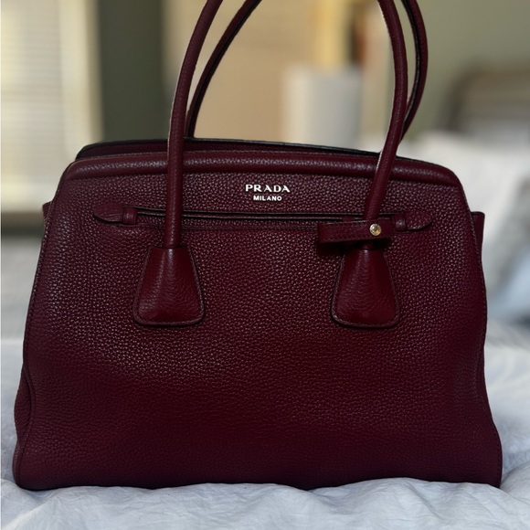 Prada Women's Deep Burgundy Satchel - Picture 1 of 8